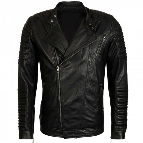 Black Moto Biker Jacket 